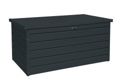 Palladium Grand (865 L) Coffre de Rangement Exterieur en métal avec vérin à gaz hydraulique et poignée verrouillable, boîte à coussins pour extérieure, boîte de patio, anthracite