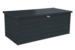 Palladium XL (1043 L) Coffre de Rangement Exterieur en métal avec vérin à gaz hydraulique et poignée verrouillable, boîte à coussins pour extérieure, boîte de patio, anthracite