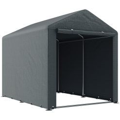 Outsunny Abri de Jardin Tente de Stockage Portable abri de vélo Garage pour extérieur avec Cadre en métal galvanisé et Grande Porte, 1,6 x 2,2 m Gris foncé